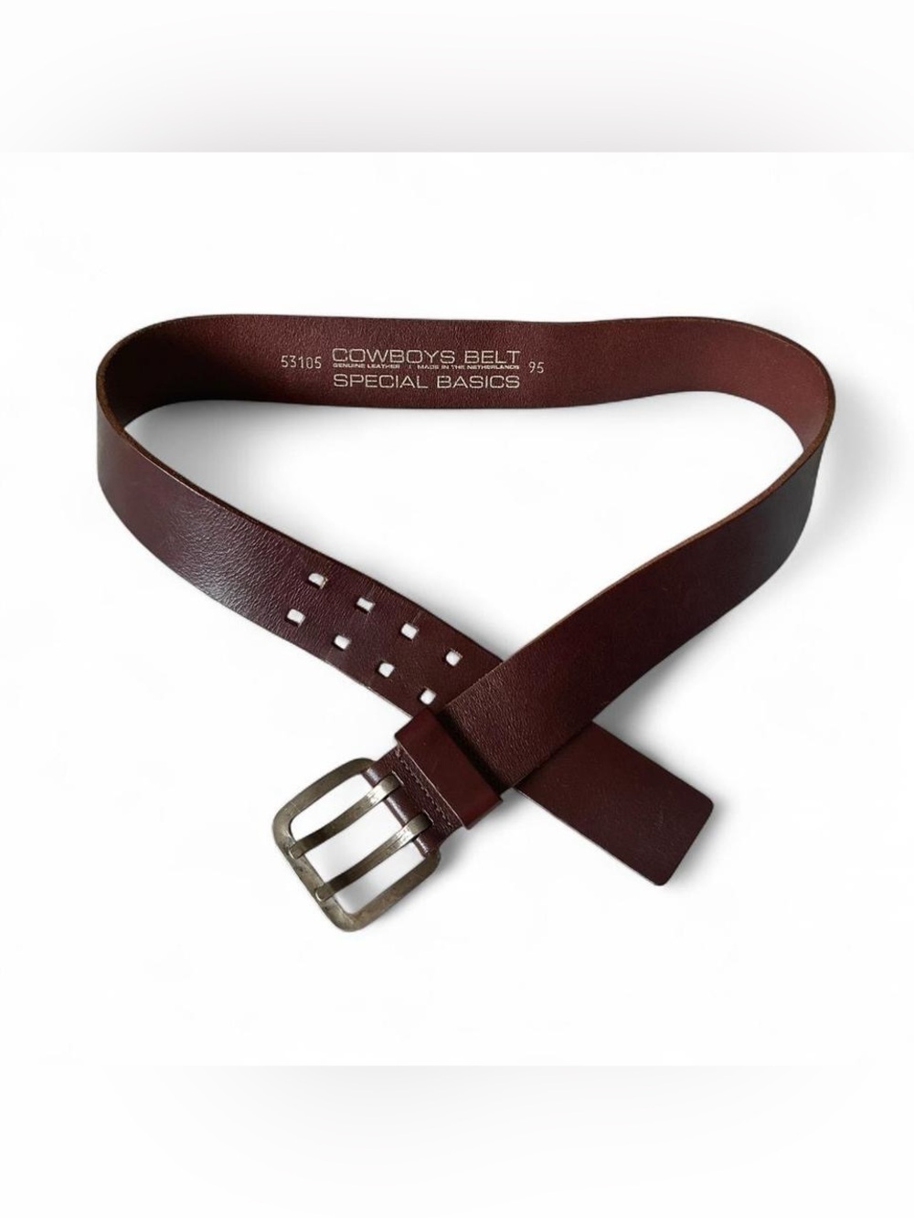 Men's Brown Leather Cowboy Belt